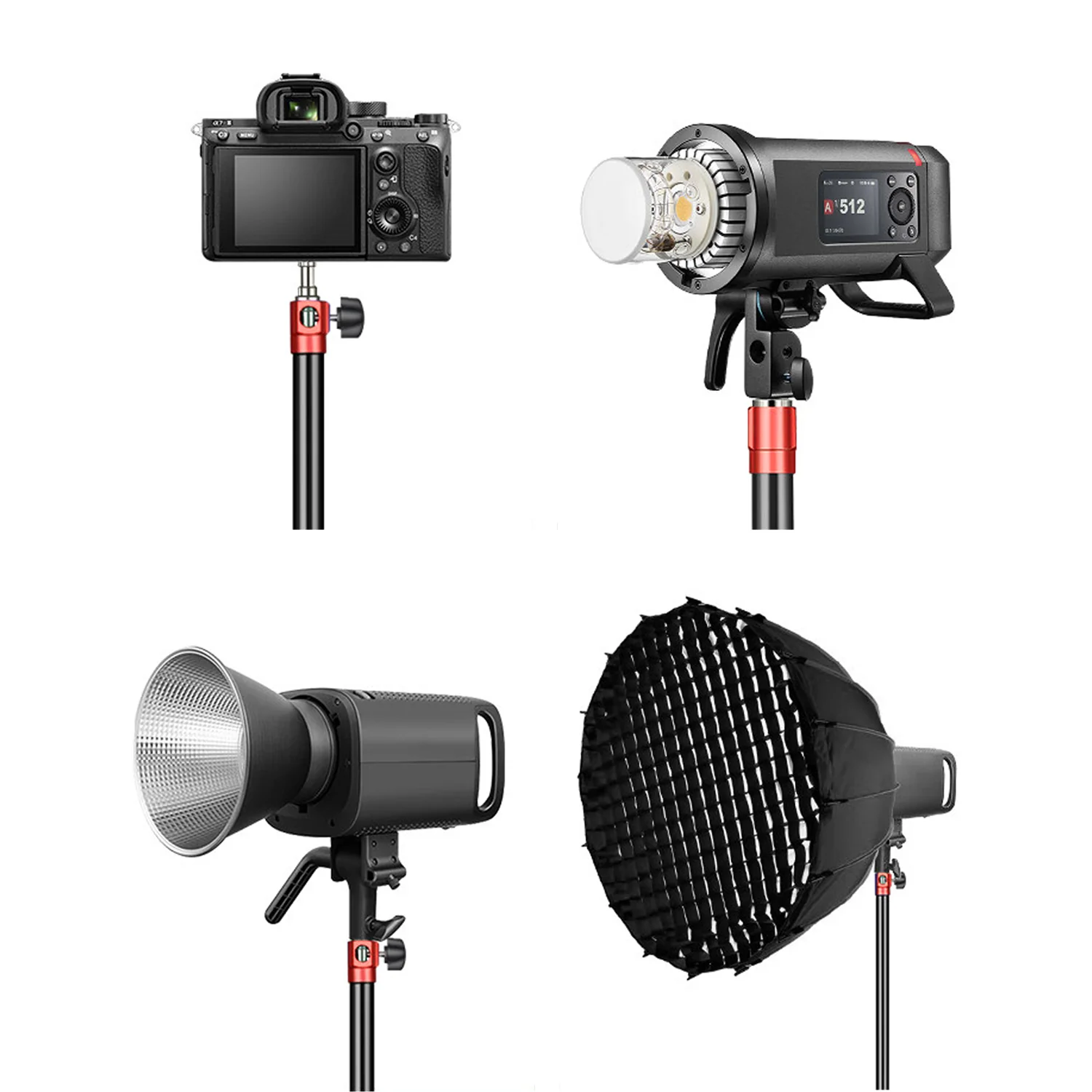 One Touch Quick Release Light Stand - 4